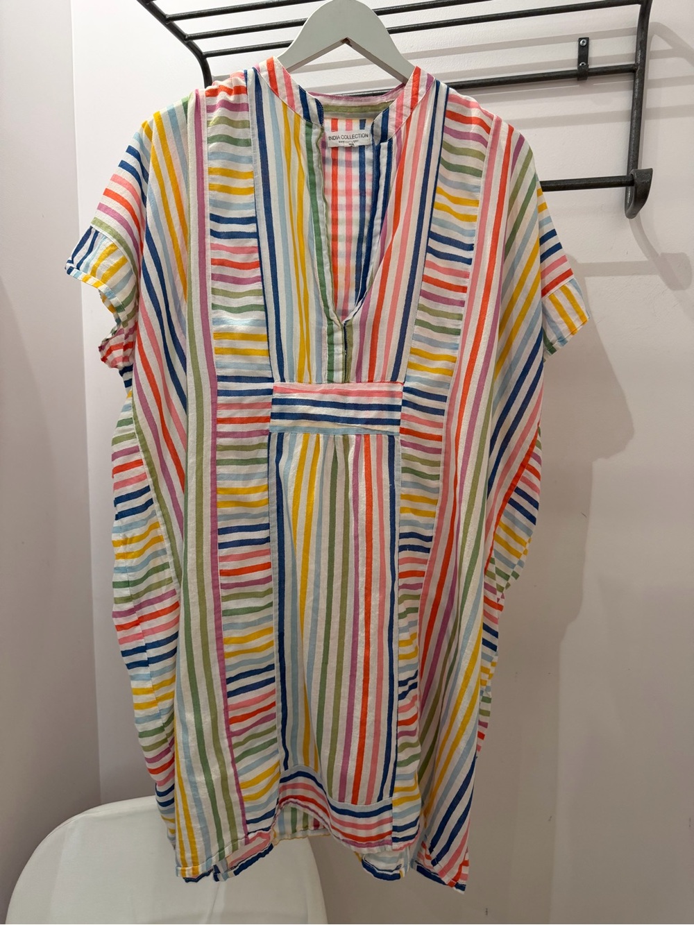 Emerson Fry Short Caftan, Multi Stripe O/S EUC